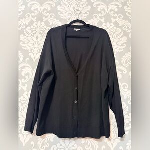 Reitmans Essentials Black Vneck Cardigan